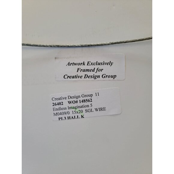 Endless Imagination 5 Framed Geometric Abstract Black & White Art Print 17x22 - Picture 6 of 6